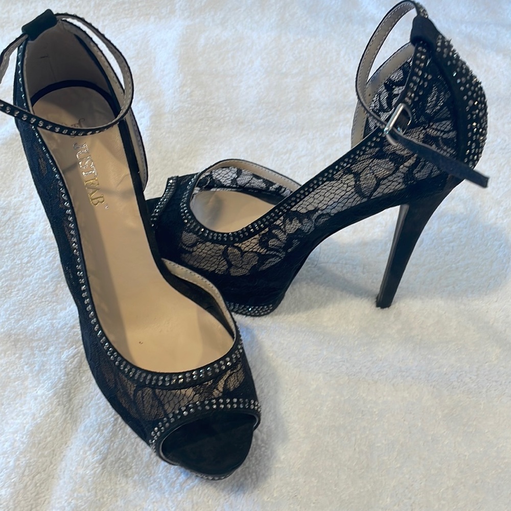 Just Fab peep toe platforms